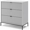 Vicco Cassettiera per camera da letto Eliza, Grigio, 80 x 81.2 cm