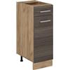 Vicco Mobiletto base per cucina R-Line, Grigio nobile, 30 cm | 1 Cassetto · Senza piano di lavoro · Piedini regolabili in altezza · 1 Anta · ✓ Liberamente combinabile