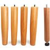 viglietti Set 5 piedi in legno per rete a doghe matrimoniale (h.40cm Set 5 Piedi)
