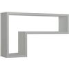 MODULARREDO | LETTERA Mensola da Muro, Pensile Bagno, Mensola da Parete, Scaffale da Parete, Grigio Sasso, 61x37 p15.5 cm, Kit Tasselli Incluso - Made in Italy