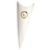 Generic 20 Coni portariso portaconfetti bomboniera 19 cm con Timbro ceralacca per Cerimonia tematica Stampato a Caldo Porta Confetti … (Fibra Bianco Cresima)