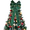 Asudaro Fiocchi Natalizi in Velluto Rosso per La Decorazione Dell'Albero di Natale Nastro con Fiocco per Albero di Natale Ornamenti con Nodo A Fiocco Grande 60 Cm per Finestre, Scale, Feste