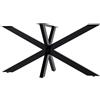 CLP Gambe del tavolo Hardwick I Guide per tavoli fai da te con altezza di 71 cm, Colore:nero, Dimensione:150x78x71 cm