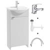 Deftrans Domodomo - Armadietto da bagno con lavabo, 86 x 38 x 19,6 cm, colore: Bianco