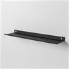 Steelnovo | Ortis, Mensola da Bagno in Metallo Verniciato, Mensola da Parete Portaoggetti, 60x3x14 cm, Colore Nero, Design Moderno e Minimal, Scaffale da Muro, Porta Accessori, Made in Italy