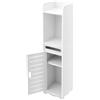 KigerNee Armadio stretto per bagno con porta carta igienica e 3 ripiani - Armadietto da bagno 20x20x80 cm impermeabile | Mobile bagno autoportante con fori di ventilazione e ripiani regolabili per piccoli