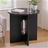 chairus Tavolino Rotondo da Salotto in Legno Tavolino Piccolo in Stile Scandinavo Tavolini Laterale da Divano Tavolo Basso per Soggiorno/Studio/Camera da Letto, Nero
