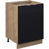 Vicco Mobiletto base cucina Fame-Line, Nero rigato, 60 cm
