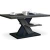 Viosimc Tavolino da Salotto Arredamento moderno colore in acciaio e nero, Tavolini da Salotto Moderni Con un Ripiano, Tavolino Soggiorno Elegante complemento di qualsiasi soggiorno