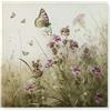 NUVOLE DI STOFFA Quadro decorativo in tela con fiori e farfalle Shabby Chic 30x30x2.5 cm 2 varianti(1pz) B