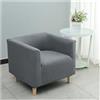 Mswborml Quadrato Fodere Copripoltrona da Cocktail con Fondo Elastico, Rimovibile Copripoltrona Elasticizzato Sedia da Club, Elasticizzato Copripoltrona Chesterfield 1 Posto AntiGraffio,G