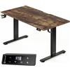 CASARIA® Scrivania Elettrica 160 x 70 cm Ergonomica Regolabile Altezza Caricatore Wireless Porta USB-C/A Display LCD Funzione Memoria Carico Max 80kg