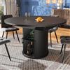 Kebnor Tavolo da Pranzo Allungabile Rotondo, 118-158 cm, Nero, 6 Posti, Design Classico, Adatto per Cucina, Soggiorno, Balcone