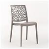 Arredo Stock Sedia monoblocco in resina da interno ed esterno, 44x56x83,5 cm (Taupé)