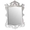 Gicos Specchio in Legno Rettangolare 43 * 2 * 60 cm da Parete Bianco Shabby Chic MOG-715457
