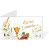 Gicaprice Bigliettini bomboniere Comunione Personalizzati con Stampa Inclusa | Bigliettini Confetti Comunione Personalizzato | Bigliettini bomboniere Stampati | Eventi | Feste (20 Bigliettini - Calice Uva)
