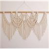 CBXSF Grande Appeso a Parete in macramè Decoro Bohemien Arazzo macramè sopra la Testiera d'Arte Arazzo Intrecciato Tenda da Matrimonio macramè,97cm(Larghezza) X 60cm(Lunghezza)