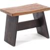 Design Delights - Sgabello Schemel 40 rustico, in mogano massiccio, 40 x 31 x 25 cm (larghezza x altezza x profondità), poggiapiedi, sgabello decorativo in legno