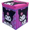 CARTOON Pouf Kuromi Sanrio per bambini multifunzione contenitore porta oggetti per sedersi 30 cm