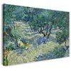 Printed Paintings Stampa su Tela con Telaio (120x80cm): Vincent Van Gogh - Campo Olive - Quadri Moderni
