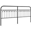 vidaXL Testiera in Metallo Nero 200 cm, testiera Letto, testiera Nera, testiera Doppia, testiera in Metallo, testiera Alta