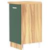Shally Dogan Mobile Base per Cucina con Anta Singola e Due Scomparti, Mobiletto con Struttura in Legno Robusta e Resistente, Colore Verde, Mobile Componibile Dimensioni 40 x 50 x 85H cm (Anta Singola)