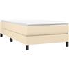vidaXL Struttura Letto a Rete a Molle Crema 100x200 cm in Tessuto