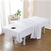 Morbuy Lenzuolo per Lettino da Massaggio Spa con Foro per Viso, in Microfibra Morbido Riutilizzabile Lavabili Copertura Protettiva per Lettino da Massaggio di Bellezza (Coperte 120x210cm,3# Bianco)