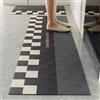 Hixingo Tappeto Cucina in Diatomite, Passatoia Cucina Antiscivolo Lavabile Tappeti da Cucina, Stile Artistico Tappeto da Cucina Tappeto da Bagno Tappetino per Doccia (40x160cm,Grigio Nero)