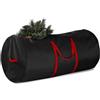 Odot Borsa per Albero di Natale, Adatta per Alberi di Natale Alti 2,7 m, Sacco per Albero di Natale Resistente con Cerniera e Manici, Impermeabile Protegge da Polvere (75x150cm,Nero)
