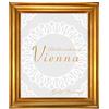 BIRAPA Vienna - Cornice portafoto in legno massiccio, 28 x 36 cm, oro vintage, misure