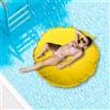 Avalon - Cuscino Galleggiante per Piscina Pouf Poltrona Sacco BOA, Pouffe Amaca, Pouf a Sacco in Tessuto Tecnico Antistrappo e Impermeabile, Arredo Moderno, Made in Italy(135xh30cm-Giallo)