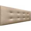 DHOME Testata in Similpelle o Tessuto AQUALINE Pro con 2 file di bottoni Testata imbottita Letto di lusso (Similpelle Champagne, 150x50cm (Letti 150/160))