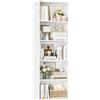 FirFurd Libreria Profonda 30 cm, Libreria da Parete a 5 Ripiani, Librerie con Ripiani Regolabili, Scaffale Salvaspazio, per Studio, Soggiorno, Ufficio, Cucina, 48x30x159cm, Bianco