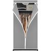 SOARS Armadio in Tessuto Portatile a 2 Ripiani 75 x 50 x 172 cm (Grigio) | Guardaroba Pieghevole con Barre Appendiabiti, Porta Abiti Struttura in Metallo Facile da Montare, per Camera da Letto