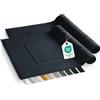 Blumtal Tappetino da Bagno Assorbente - Tappetino da Bagno 100% Cotone 50x80 cm - Tappetini da Bagno e Doccia Certificati Oeko-Tex - Set da 2 in Blu Scuro