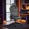 Devoko Sedia Gaming Ergonomica in Tessuto Traspirante, Schienale 90-135°, Braccioli 3D Regolabili, Supporto Lombare e Poggiatesta, Sedia Ufficio Gaming per Adulti, Grigio Scuro