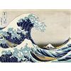 Close Up Hokusai Grande onda di Kanagawa Art Print (40 cm x 30 cm) + 1 confezione di strisce Tesa Powerstrips, 20 pezzi