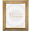 BIRAPA Cornice portafoto oro Vienna 24x30 cm - Cornice portafoto vintage in Turchese Oro, cornice in legno con cornice interna ed esterna, portafoto, cornice in legno