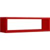 MODULARREDO | REGOLO Mensola da Muro, Pensile Bagno, Mensola da Parete, Scaffale da Parete, 60x17 p15.5 cm, Rosso - Made in Italy