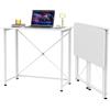 HAMHAIGO Tavolo da scrivania pieghevole 80 x 45 x 74 cm Tavolo da computer Bianco Scrivania per la casa Scrivania Tavolino pieghevole per esterno, cucina