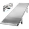 Generic Scaffale pieghevole da parete in acciaio inox, per uso commerciale, spessore 0,8 mm, montaggio a parete, colore argento, 110 x 40 cm, soluzione di archiviazione resistente