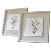 Loberon Ylivane Coppia di Quadri - Carta Riciclata - Rivestimento in Lino di completamento, Bianco