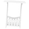 Didiseaon Comodini Stretti per Stanza in Pvc-legno Bianco, Tavolino Piccolo e Semplice Ripiano Portaoggetti, Facile da Spostare per Arredamento Moderno