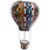 SICILIA BEDDA CAPACI Mongolfiera in ceramica di Caltagirone, decoro casuale , h tot. 20 cm ca. Mod RP