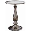 Loberon Piccolo Tavolino di complemento - Alluminio pressofuso Lucido - Look Sofisticato e Base Stabile, Argento