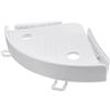SagaSave Mensola angolare a scatto da parete bianca per bagno, antiruggine, accessori per doccia a forma di ventaglio, mensola triangolare per bagno e cucina