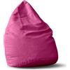 Lumaland Poltrona Sacco Luxury Puff Pouf Cuscino Comfortline 120L Riempimento Innovativo Colore Rosa