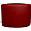 ARKETICOM Chill Pouf Poggiapiedi Rotondo Ecopelle Sfoderabile Puff Rosso 55x42