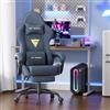 WoRaum Sedia da Gaming, Sedia Ufficio Ergonomica e Traspirante in Microfibra Peluche, Sedia Computer con Regolazione Altezza Schienale, Supporto Lombare e Braccioli (Grigio)